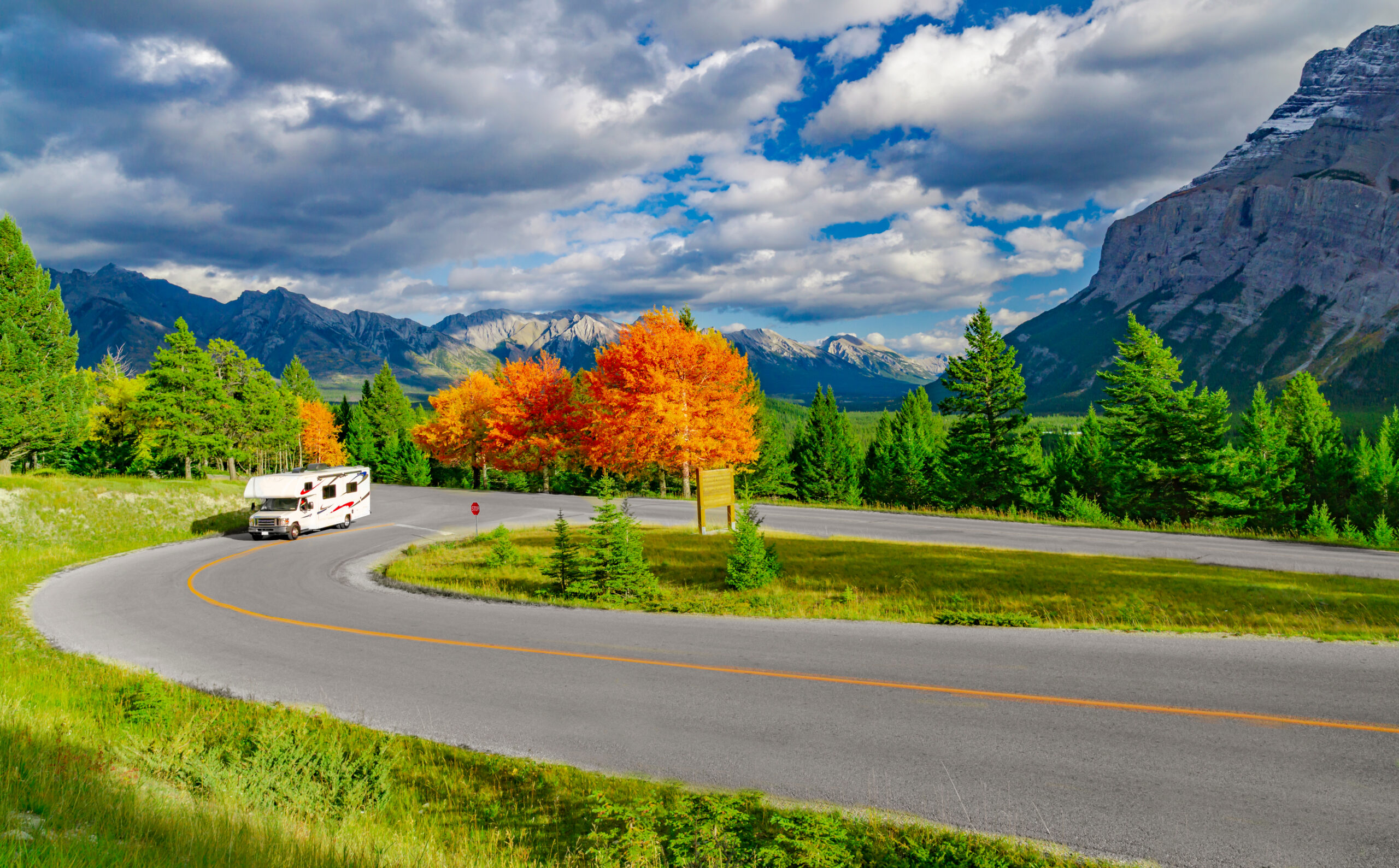 RV Pic Fall Trees Scaled